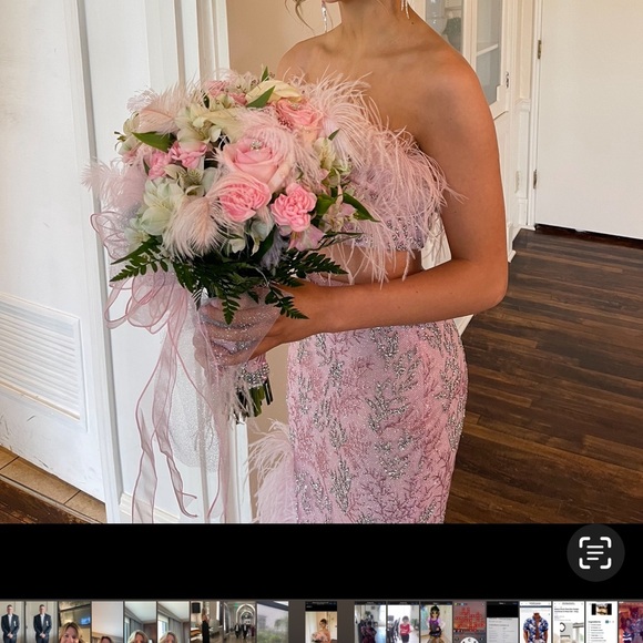 Pink 2 piece prom dress - Picture 2 of 2